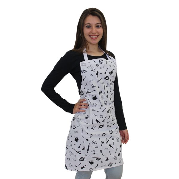 Delantal Chef y utensilios blanco