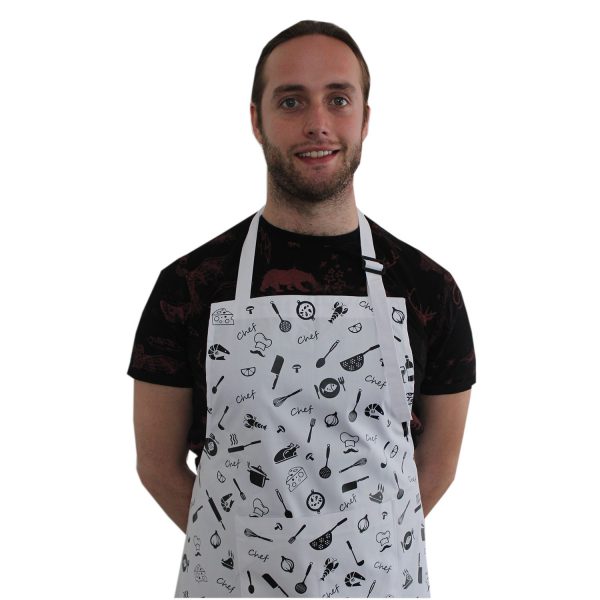 Delantal Chef y utensilios blanco