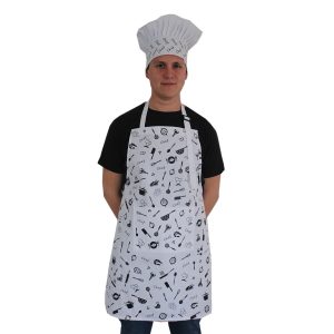 Delantal Chef y utensilios blanco