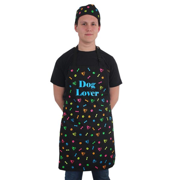 Delantal Dog Lover Negro