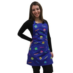 Delantal Hamburguesas Azul