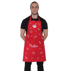Delantal Pastas rojo