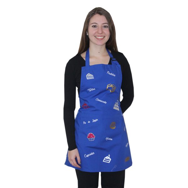 Delantal Repostería azul