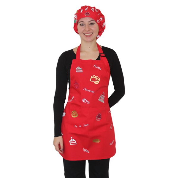 Delantal Repostería rojo