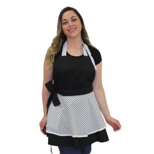 Delantal Vintage Negro - Blanco