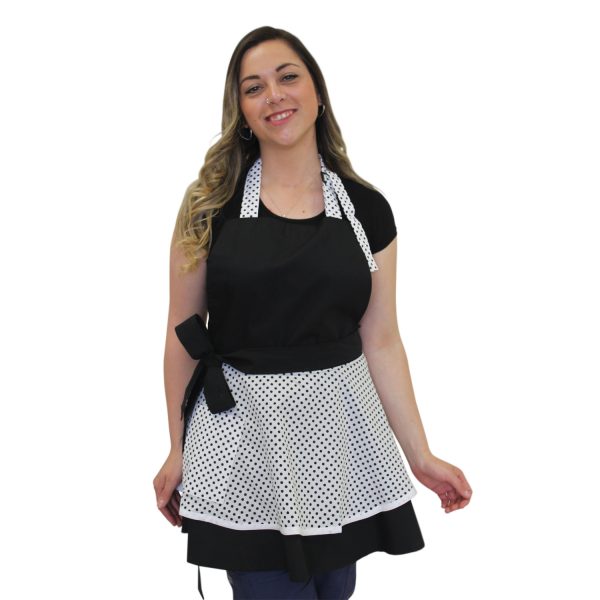 Delantal Vintage Negro - Blanco