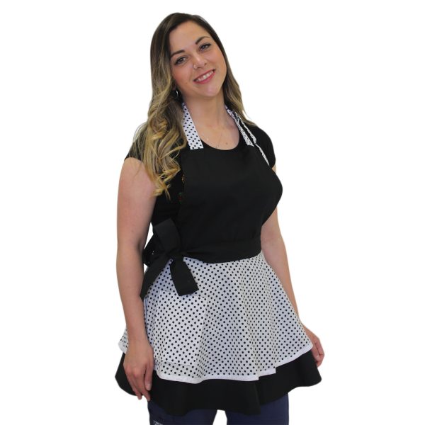 Delantal Vintage Negro - Blanco