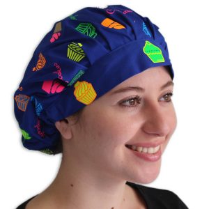 Gorro Azul estampado Cupcakes colores-mujer