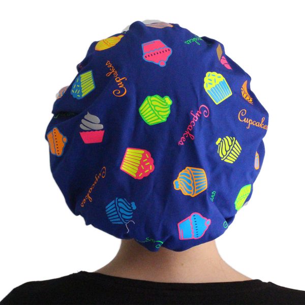 Gorro Azul estampado Cupcakes colores-mujer