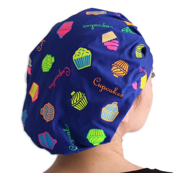 Gorro Azul estampado Cupcakes colores-mujer