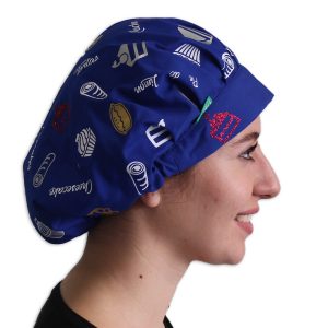 Gorro azul estampado Repostería -mujer