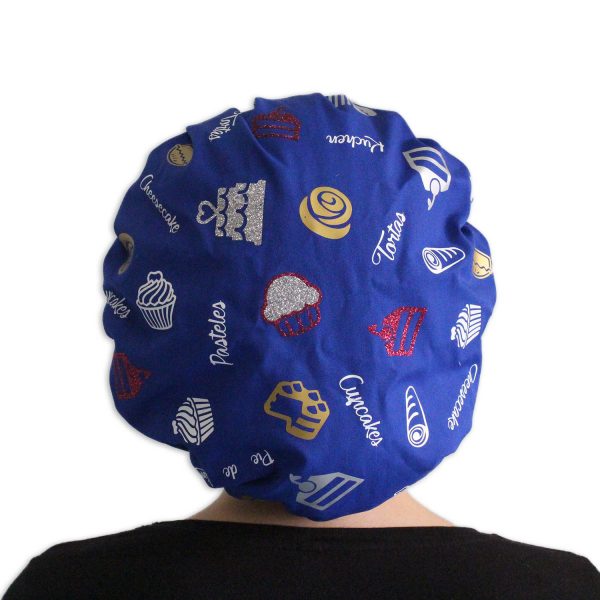 Gorro azul estampado Repostería -mujer