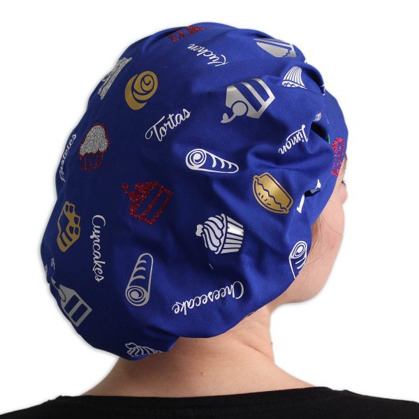 Gorro azul estampado Repostería -mujer