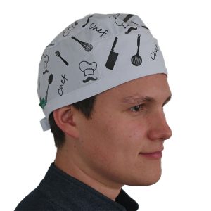 Gorro Blanco Chef y Utensilios - Unisex