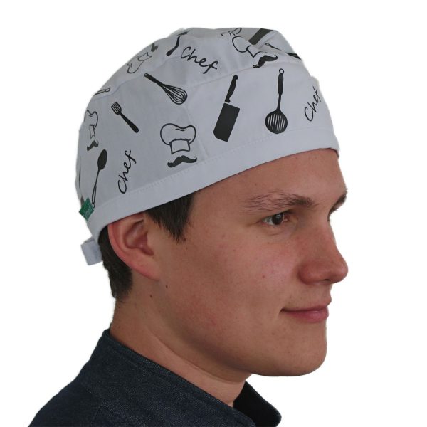 Gorro Blanco Chef y Utensilios - Unisex