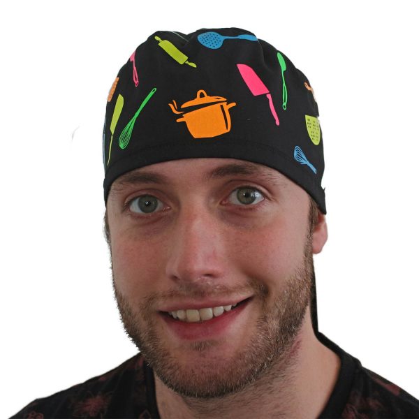 Gorro Negro Utensilios Colores - Unisex