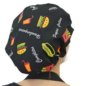 Gorro Negro Comida Rápida - Mujer
