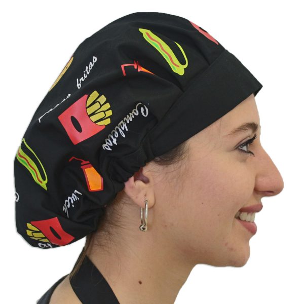 Gorro Negro Comida Rápida - Mujer