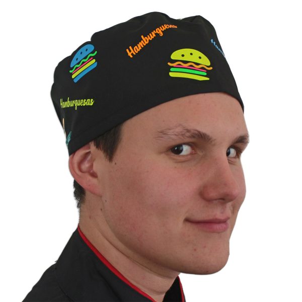 Gorro Negro Hamburguesas - Unisex