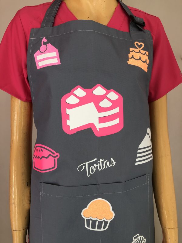 Delantal Tortas Gris - Imagen 2